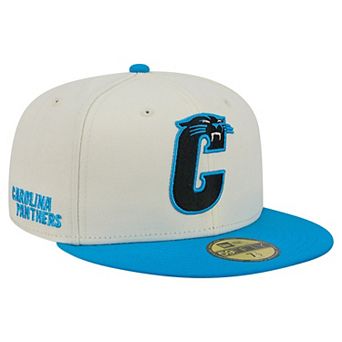 Men's New Era Cream/Blue Carolina Panthers Deceptor 59FIFTY Fitted Hat