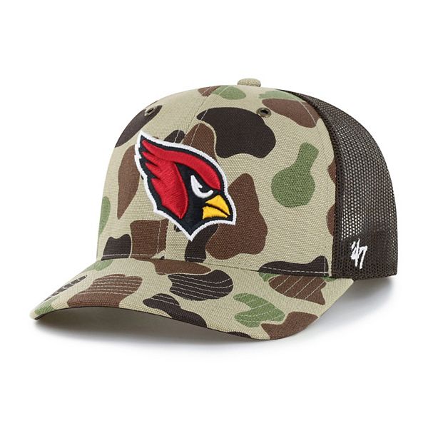 Men's Carhartt x '47 Duck Camo Arizona Cardinals Adjustable Trucker Hat