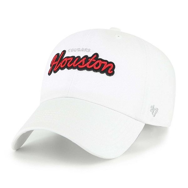 Women's '47 White Houston Cougars Trendy Script Clean Up Adjustable Hat