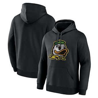Men's Logo Athletic Black Oregon Ducks Primary Logo Fleece Pullover Hoodie