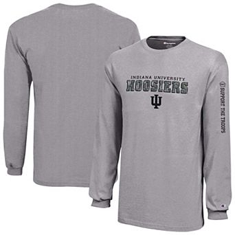 Youth Champion Heather Gray Indiana Hoosiers Operation Hat Trick Long Sleeve T-Shirt