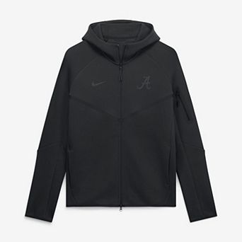 Men's Nike Black Alabama Crimson Tide Tech Fleece Raglan Full-Zip Windrunner Hoodie