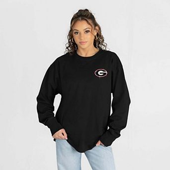 Women's Gameday Couture Black Georgia Bulldogs Light It Up Rhinestone Long Sleeve T-Shirt