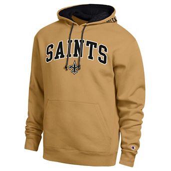 Men's Champion Gold/Black New Orleans Saints Contrast Hoodie