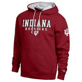 Men's Champion Crimson Indiana Hoosiers Contrast Hoodie