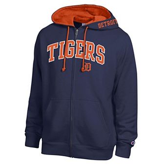 Men's Champion Navy Detroit Tigers Fleece Full-Zip Hoodie