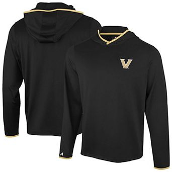 Men's Antigua Black Vanderbilt Commodores Brink Color Pop Long Sleeve Hoodie T-Shirt