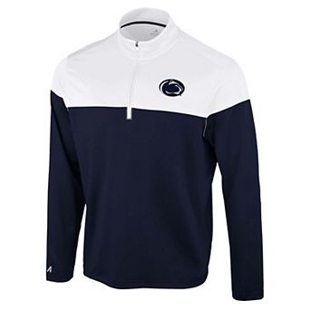 Men's Antigua Navy Penn State Nittany Lions Hinder Colorblock Quarter-Zip Pullover