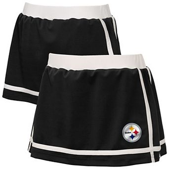 Girls Youth WEAR by Erin Andrews Black Pittsburgh Steelers Special Teams Striped Skort