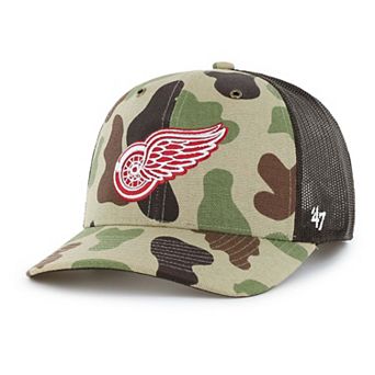 Men's Carhartt x '47 Duck Camo Detroit Red Wings Adjustable Trucker Hat