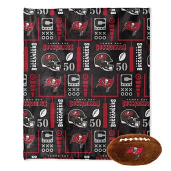 "Pegasus Tampa Bay Buccaneers 50"" x 60"" Blackout Team Spirit Ultra Soft Throw & Plush Football Combo Pack"