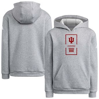 Youth adidas Gray Indiana Hoosiers Basketball Hoodie