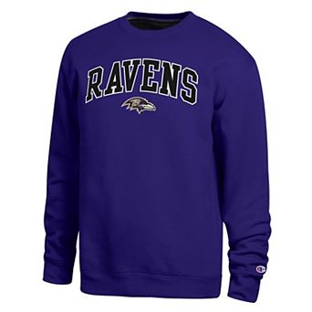 Men's Champion Purple Baltimore Ravens Contrast Lined Sweatshirt