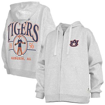 Women's Pressbox Heather Gray Auburn Tigers Janise Full-Zip Hoodie