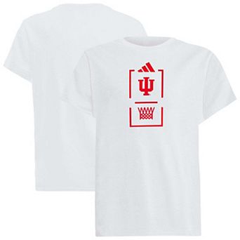 Youth adidas White Indiana Hoosiers Basketball Fresh T-Shirt