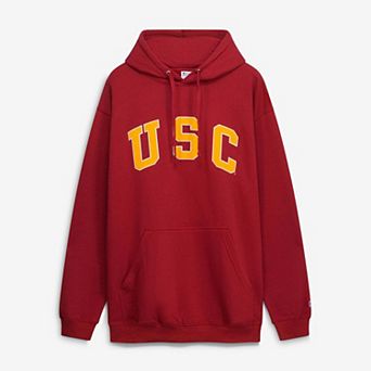 Men's Champion Cardinal USC Trojans Arch Over Tackle Twill Big & Tall Hoodie