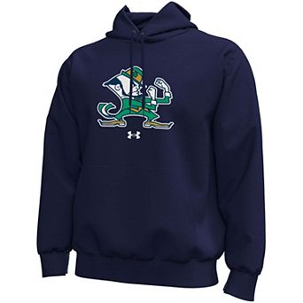 Men's Under Armour Navy Notre Dame Fighting Irish Core Icon Fleece Pullover Hoodie