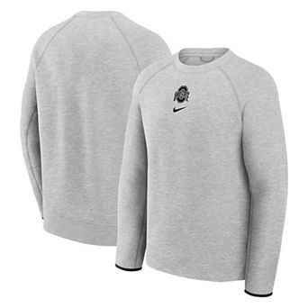 Men's Nike Gray Ohio State Buckeyes Tech Fleece Raglan Sweatshirt