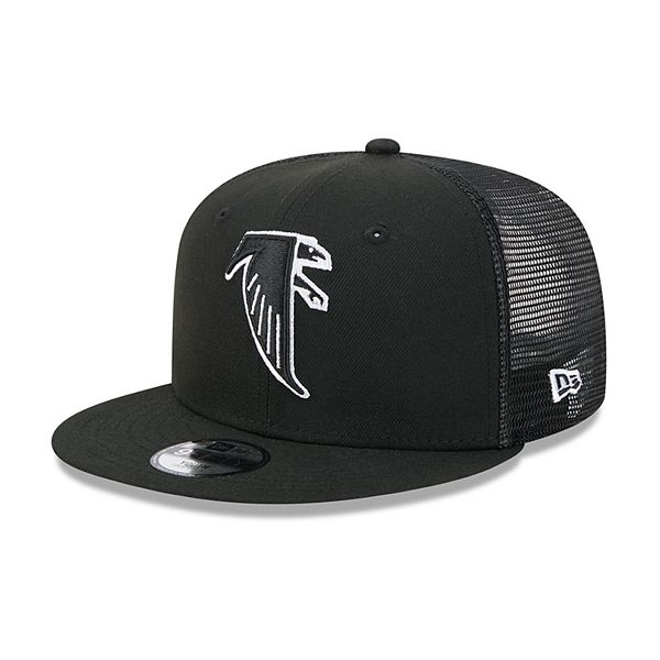 Youth New Era Black Atlanta Falcons Throwback Main Trucker 9FIFTY Snapback Hat