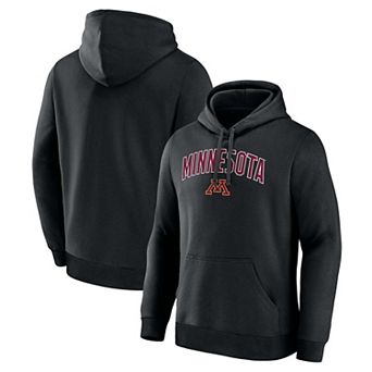 Men's Logo Athletic Black Minnesota Golden Gophers Primary Logo Fleece Pullover Hoodie