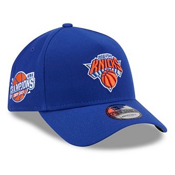 Men's New Era Blue New York Knicks 2026 NBA Champions A-Frame 9FORTY Adjustable Hat