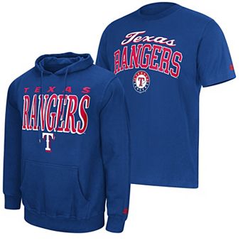 Men's Starter Royal Texas Rangers Logo Hoodie & T-Shirt Combo Pack