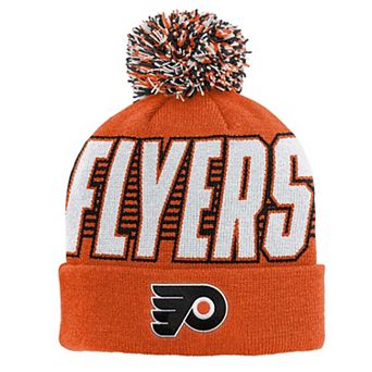 Youth Outerstuff Orange Philadelphia Flyers Cuffed Knit Hat with Pom