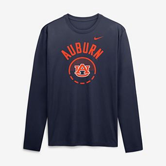 Men's Nike Navy Auburn Tigers 2026 Courtside Basketball Shootaround Legend Dri-FIT Long Sleeve T-Shirt