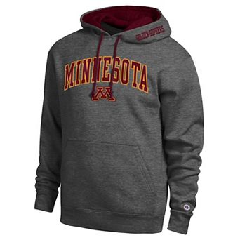 Men's Champion Charcoal Minnesota Golden Gophers Arch Tackle Twill Hoodie