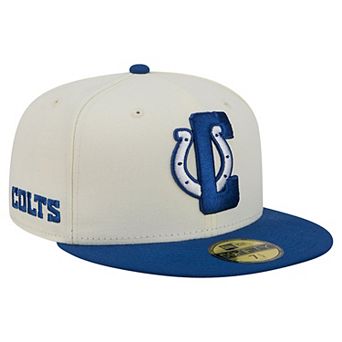 Men's New Era Cream/Royal Indianapolis Colts Deceptor 59FIFTY Fitted Hat