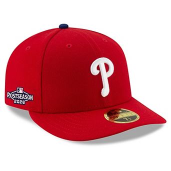 Men's New Era Red Philadelphia Phillies 2026 MLB Postseason Side Patch Low Profile 59FIFTY Fitted Hat