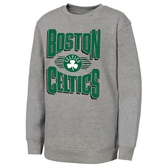 Youth Outerstuff Gray Boston Celtics Jet Stream Sweatshirt