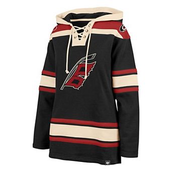 Women's '47 Black Carolina Hurricanes Superior Lacer Pullover Hoodie