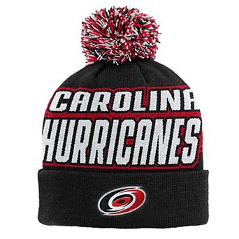 Youth Outerstuff Black Carolina Hurricanes Cuffed Knit Hat with Pom