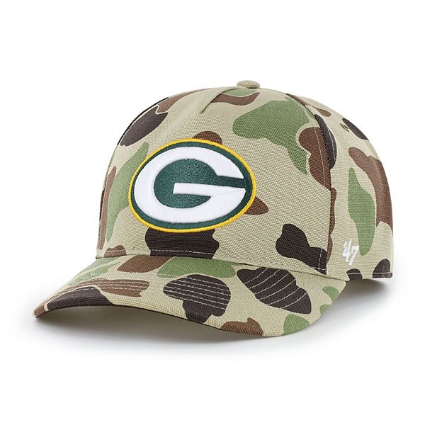 Men's Carhartt x '47 Duck Camo Green Bay Packers Hitch Adjustable Hat