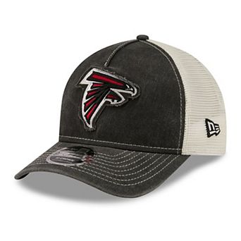 Men's New Era Black Atlanta Falcons Fan 9FORTY A-Frame Trucker Adjustable Hat