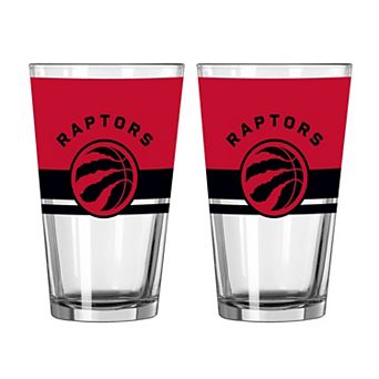 Logo Brands Toronto Raptors Two-Piece 16oz. Horizon Pint Glass Set