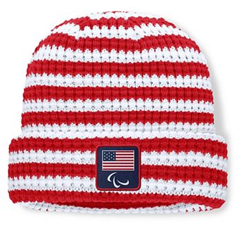 Men's Fanatics Red Team USA Paralympics Cuffed Knit Hat