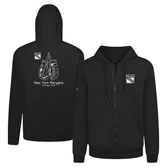 Men's Levelwear Black New York Rangers Gauntlets Uphill Full-Zip Hoodie