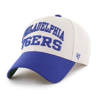 Men's '47 Natural Philadelphia 76ers Broke Line Loop MVP Adjustable Hat