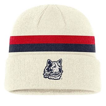 Men's Nike Cream UConn Huskies Legacy Lettered Cuffed Knit Hat