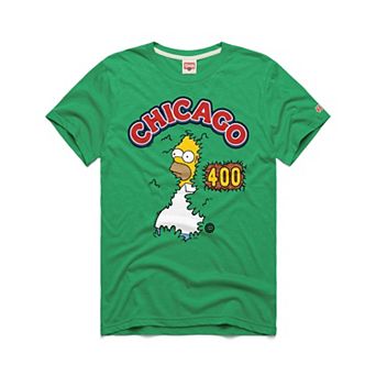Men's Homage Green Chicago Cubs x The Simpsons Ivy Tri-Blend T-Shirt