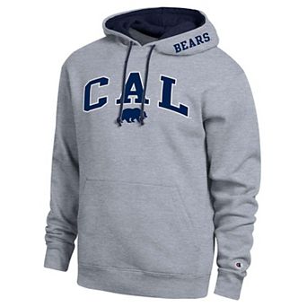 Men's Champion Heather Gray Cal Bears Arch Tackle Twill Hoodie