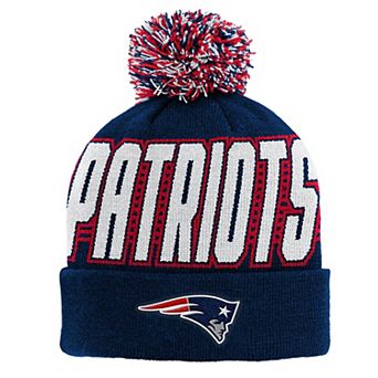 Preschool Outerstuff Navy New England Patriots Cuffed Knit Hat with Pom
