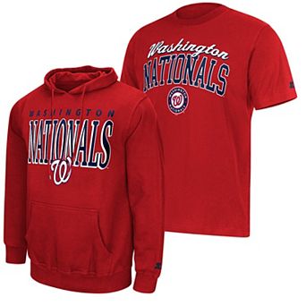 Men's Starter Red Washington Nationals Logo Hoodie & T-Shirt Combo Pack