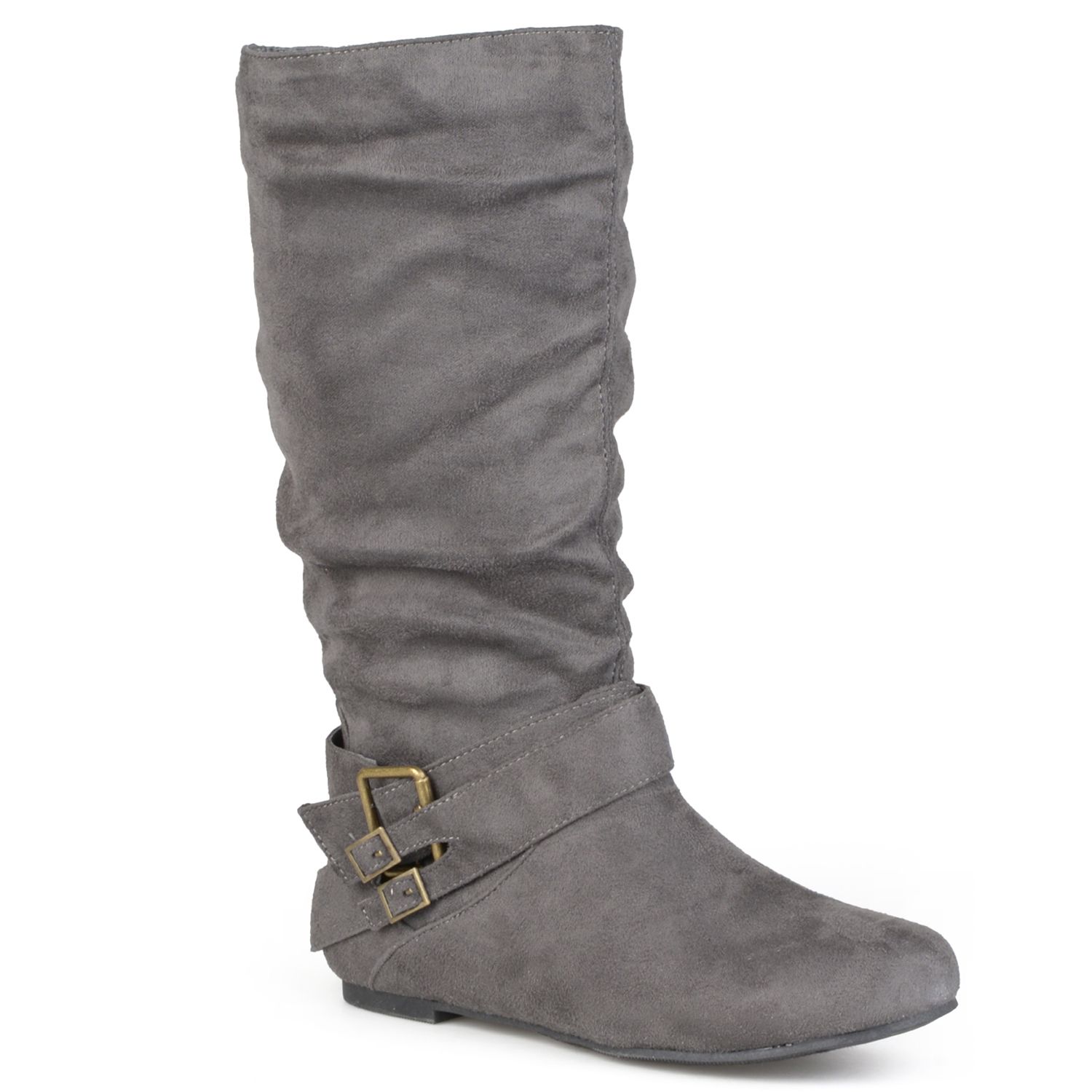 gray wide width boots