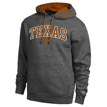 Men's Champion Charcoal Texas Longhorns Arch Tackle Twill Hoodie