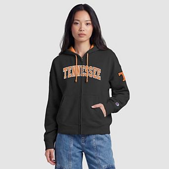 Women's Champion Black Tennessee Volunteers Arch Full-Zip Fleece Hoodie