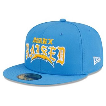 Men's New Era x Born x Raised Powder Blue Los Angeles Chargers 59FIFTY Fitted Hat