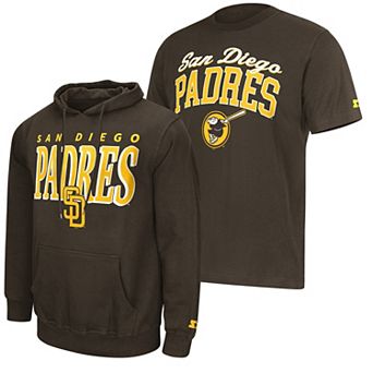 Men's Starter Brown San Diego Padres Logo Hoodie & T-Shirt Combo Pack